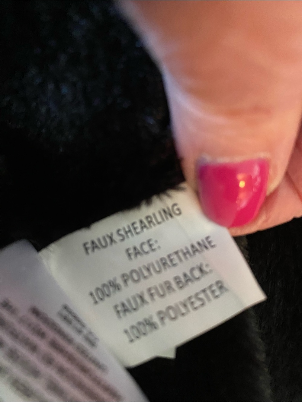 Ralph Lauren Black Faux Leather Shearling Moto Jacket - Picture 7 of 7